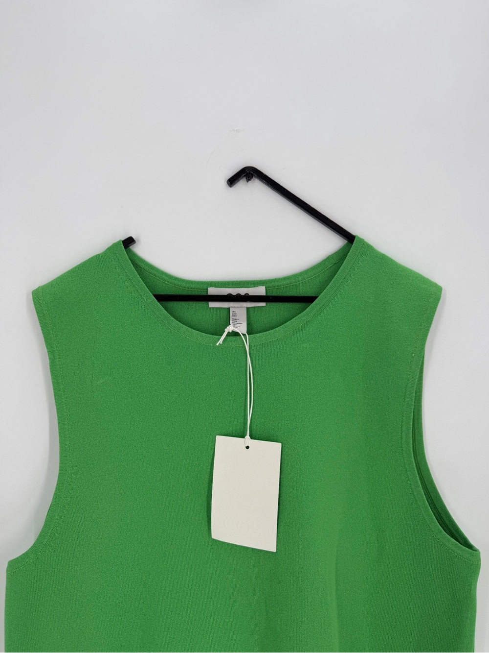 Cos Bright Green Knitted Sleeveless Top